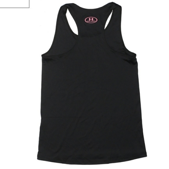 Under Armour Active Tank Top 'Work Your Heart Out" Fitted Heat Gear Black YMed - Picture 2 of 3